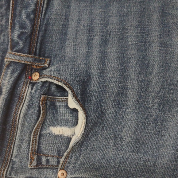 SLIGHTLY USED J. JILL DENIM MEDIUM WASH PATCH DENIM AUTHENTIC FIT SLIM ANKLE 14 - Picture 6 of 16